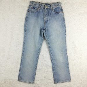Vintage Express Bleus Womens Jeans Boot‎ Cut Blue Denim Light Wash Petite 8P